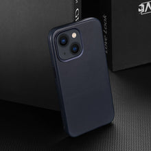 Заредете изображение във визуализатора на галерията – Dux Ducis Naples case for iPhone 13 leather case (MagSafe compatible) blue - TopMag
