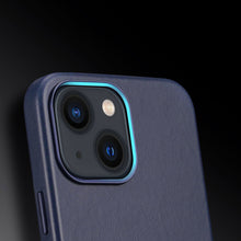Заредете изображение във визуализатора на галерията – Dux Ducis Naples case for iPhone 13 leather case (MagSafe compatible) blue - TopMag
