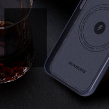 Заредете изображение във визуализатора на галерията – Dux Ducis Naples case for iPhone 13 leather case (MagSafe compatible) blue - TopMag
