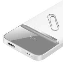 Заредете изображение във визуализатора на галерията – Baseus Magnetic powerbank 10000mAh 20W Overseas Edition white + USB cable - USB Type C (PPCX010202) - TopMag
