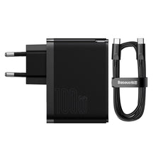 Заредете изображение във визуализатора на галерията – Baseus GaN5 Pro Fast Universal GaN USB Charger Type C / USB 100W PD3.0, QC4.0 +, AFC white (CCGP090201) - TopMag
