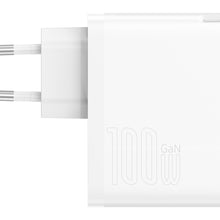 Заредете изображение във визуализатора на галерията – Baseus GaN5 Pro Fast Universal GaN USB Charger Type C / USB 100W PD3.0, QC4.0 +, AFC white (CCGP090202) - TopMag
