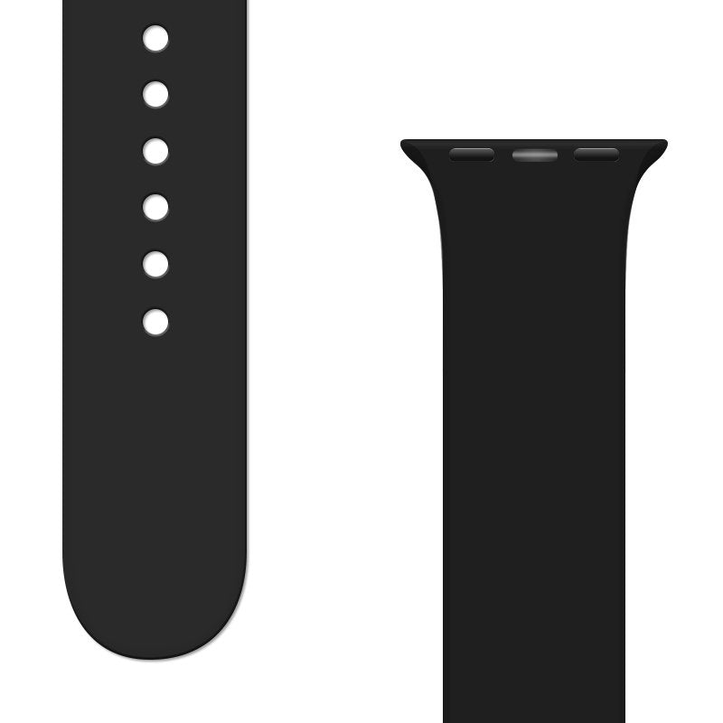 Silicone Strap APS Silicone Watch Band 8/7/6/5/4/3/2 / SE (41/40 / 38mm) Strap Watchband Black - TopMag