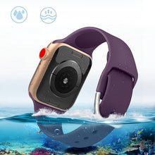 Заредете изображение във визуализатора на галерията – Silicone Strap APS Silicone Watch Band 8/7/6/5/4/3/2 / SE (41/40 / 38mm) Strap Watchband Black - TopMag
