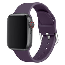 Заредете изображение във визуализатора на галерията – Silicone Strap APS Silicone Watch Band 8/7/6/5/4/3/2 / SE (41/40 / 38mm) Strap Watchband Black - TopMag
