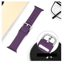 Заредете изображение във визуализатора на галерията – Silicone Strap APS Silicone Watch Band 8/7/6/5/4/3/2 / SE (41/40 / 38mm) Strap Watchband Purple - TopMag
