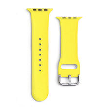Заредете изображение във визуализатора на галерията – Silicone Strap APS Silicone Watch Band 8/7/6/5/4/3/2 / SE (41/40 / 38mm) Strap Watchband Yellow - TopMag
