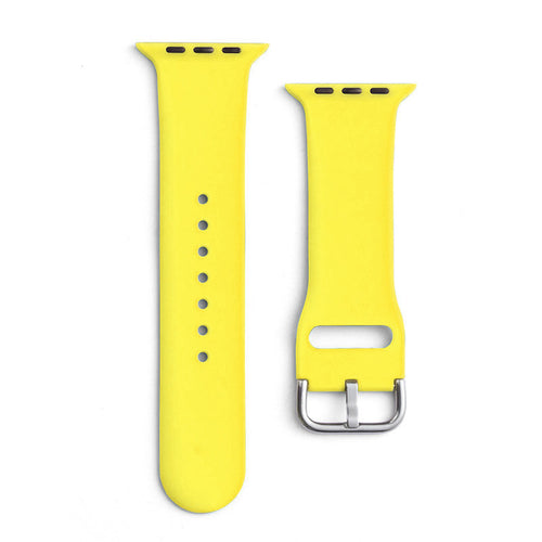 Silicone Strap APS Silicone Watch Band 8/7/6/5/4/3/2 / SE (41/40 / 38mm) Strap Watchband Yellow - TopMag