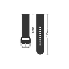 Заредете изображение във визуализатора на галерията – Silicone Strap TYS smartwatch band universal 20mm black - TopMag
