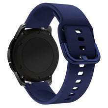 Заредете изображение във визуализатора на галерията – Silicone Strap TYS smartwatch band for watches universal 20mm dark blue - TopMag
