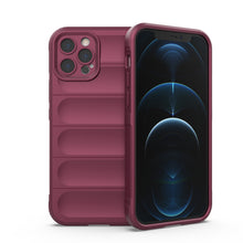 Заредете изображение във визуализатора на галерията – Magic Shield Case case for iPhone 12 Pro elastic armored case in burgundy - TopMag
