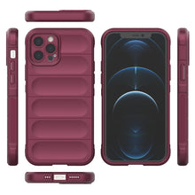 Заредете изображение във визуализатора на галерията – Magic Shield Case case for iPhone 12 Pro elastic armored case in burgundy - TopMag
