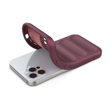 Заредете изображение във визуализатора на галерията – Magic Shield Case case for iPhone 12 Pro elastic armored case in burgundy - TopMag
