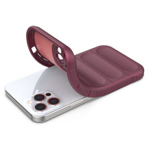Заредете изображение във визуализатора на галерията – Magic Shield Case case for iPhone 12 Pro Max elastic armored case in burgundy - TopMag

