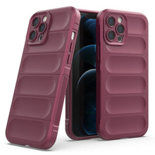 Заредете изображение във визуализатора на галерията – Magic Shield Case case for iPhone 12 Pro Max elastic armored case in burgundy - TopMag
