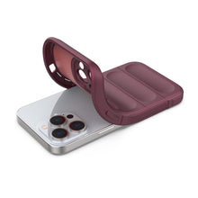 Заредете изображение във визуализатора на галерията – Magic Shield Case case for iPhone 13 Pro Max flexible armored case in burgundy - TopMag
