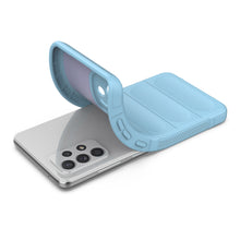 Заредете изображение във визуализатора на галерията – Magic Shield Case Case for Samsung Galaxy A52s 5G / A52 5G / A52 4G Flexible Armored Cover Light Blue - TopMag
