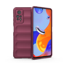 Заредете изображение във визуализатора на галерията – Magic Shield Case case for Xiaomi Redmi Note 11 Pro elastic armored cover burgundy - TopMag
