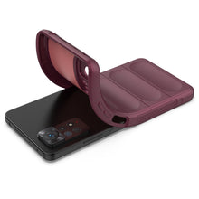 Заредете изображение във визуализатора на галерията – Magic Shield Case case for Xiaomi Redmi Note 11 Pro elastic armored cover burgundy - TopMag
