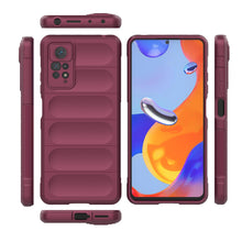 Заредете изображение във визуализатора на галерията – Magic Shield Case case for Xiaomi Redmi Note 11 Pro elastic armored cover burgundy - TopMag
