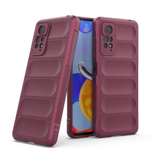 Заредете изображение във визуализатора на галерията – Magic Shield Case case for Xiaomi Redmi Note 11 Pro elastic armored cover burgundy - TopMag
