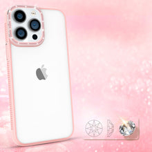 Заредете изображение във визуализатора на галерията – Kingxbar Sparkle Series case iPhone 13 Pro with crystals back cover pink - TopMag
