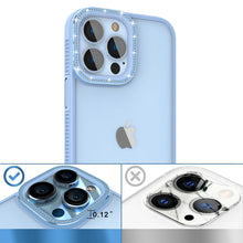 Заредете изображение във визуализатора на галерията – Kingxbar Sparkle Series case iPhone 13 Pro with crystals back cover blue - TopMag
