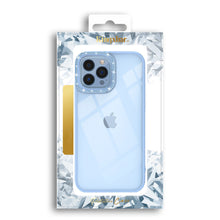 Заредете изображение във визуализатора на галерията – Kingxbar Sparkle Series case iPhone 13 Pro with crystals back cover blue - TopMag
