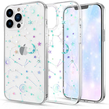 Заредете изображение във визуализатора на галерията – Kingxbar Lucky Series iPhone 13 Pro case decorated with original Swarovski crystals transparent (Zodiac) - TopMag
