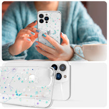 Заредете изображение във визуализатора на галерията – Kingxbar Lucky Series iPhone 13 Pro case decorated with original Swarovski crystals transparent (Zodiac) - TopMag
