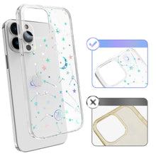 Заредете изображение във визуализатора на галерията – Kingxbar Lucky Series iPhone 13 Pro case decorated with original Swarovski crystals transparent (Zodiac) - TopMag

