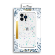 Заредете изображение във визуализатора на галерията – Kingxbar Lucky Series iPhone 13 Pro case decorated with original Swarovski crystals transparent (Zodiac) - TopMag
