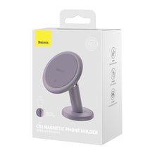 Заредете изображение във визуализатора на галерията – Baseus C01 Magnetic Car Phone Holder for Dashboard Purple (SUCC000005) - TopMag
