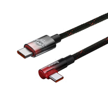 Заредете изображение във визуализатора на галерията – Baseus MVP Elbow angled cable Power Delivery cable with side connector USB Type C / USB Type C 1 m 100W 5A blue (CAVP000620) - TopMag
