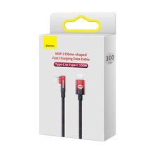 Заредете изображение във визуализатора на галерията – Baseus MVP Elbow angled cable Power Delivery cable with side connector USB Type C / USB Type C 1 m 100W 5A blue (CAVP000620) - TopMag
