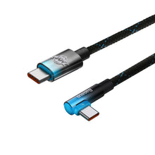 Заредете изображение във визуализатора на галерията – Baseus MVP Elbow angled cable Power Delivery cable with side connector USB Type C / USB Type C 1 m 100W 5A blue (CAVP000621) - TopMag
