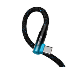 Заредете изображение във визуализатора на галерията – Baseus MVP Elbow angled cable Power Delivery cable with side connector USB Type C / USB Type C 1 m 100W 5A blue (CAVP000621) - TopMag
