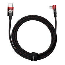 Заредете изображение във визуализатора на галерията – Baseus MVP Elbow angled cable Power Delivery cable with side connector USB Type C / USB Type C 2m 100W 5A red (CAVP000720 - TopMag
