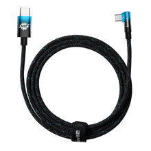 Заредете изображение във визуализатора на галерията – Baseus MVP Elbow angled cable Power Delivery cable with side connector USB Type C / USB Type C 2m 100W 5A blue (CAVP000721) - TopMag
