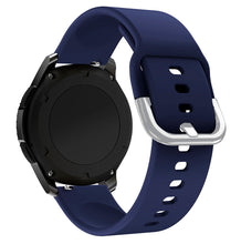 Заредете изображение във визуализатора на галерията – Silicone Strap TYS smartwatch band for watches universal 22mm dark blue - TopMag
