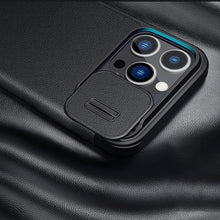 Заредете изображение във визуализатора на галерията – Nillkin Qin Cloth Pro Case Case for iPhone 13 Pro Camera Protector Holster Cover Flip Cover Gray - TopMag
