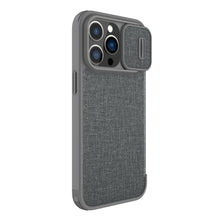 Заредете изображение във визуализатора на галерията – Nillkin Qin Cloth Pro Case Case for iPhone 13 Pro Max Camera Protector Holster Cover Flip Cover Gray - TopMag
