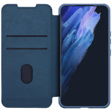 Заредете изображение във визуализатора на галерията – Nillkin Qin Cloth Pro Case Case For Samsung Galaxy S22 + (S22 Plus) Camera Protector Holster Cover Flip Cover Blue - TopMag
