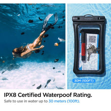 Заредете изображение във визуализатора на галерията – Spigen A610 UNIVERSAL WATERPROOF FLOAT CASE 2-PACK BLACK - TopMag
