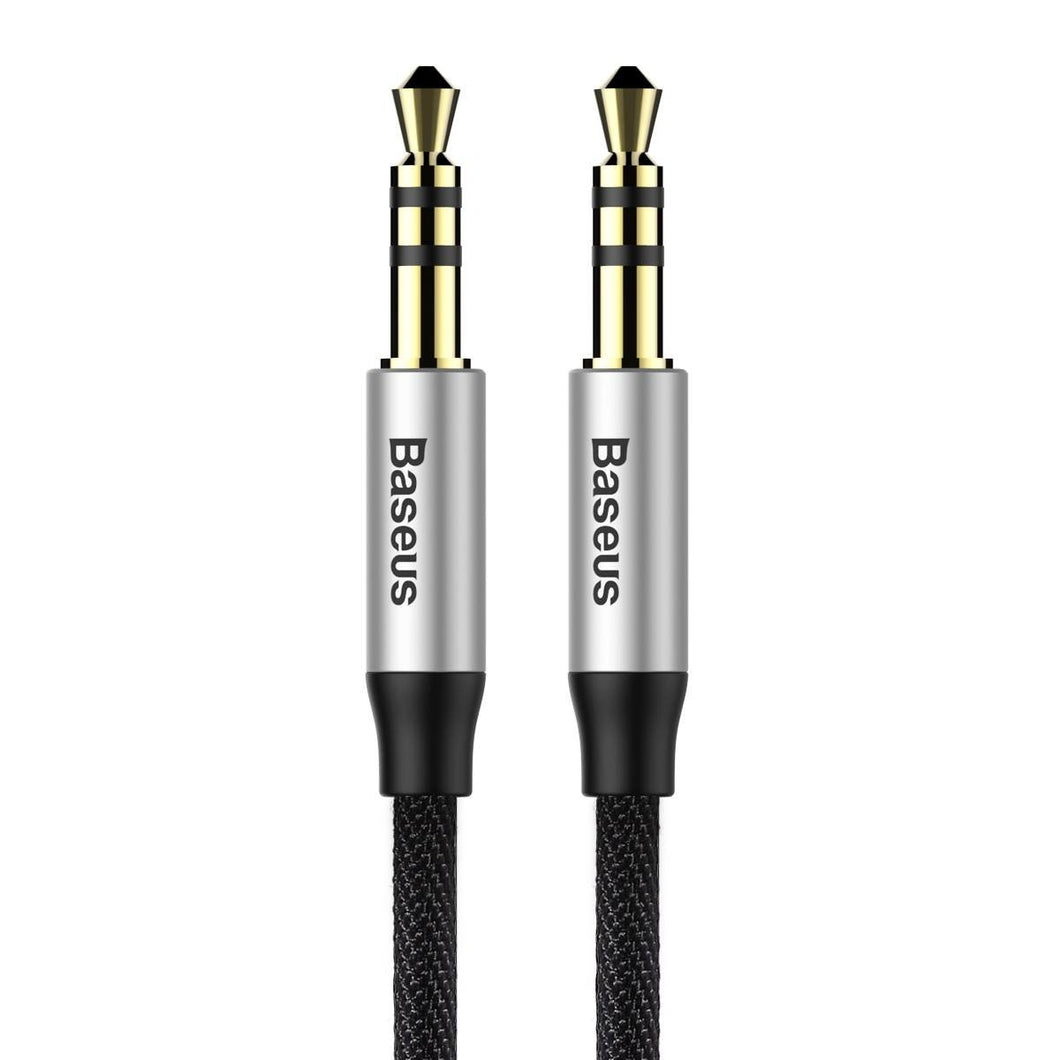 Baseus Yiven M30 stereo AUX 3.5 mm audio cable male mini jack 0.5m silver-black (CAM30-AS1) - TopMag