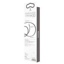 Заредете изображение във визуализатора на галерията – Baseus Yiven M30 stereo AUX 3.5 mm audio cable male mini jack 0.5m silver-black (CAM30-AS1) - TopMag
