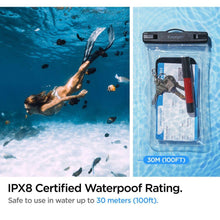 Заредете изображение във визуализатора на галерията – Spigen A610 UNIVERSAL WATERPROOF FLOAT CASE CRYSTAL CLEAR - TopMag
