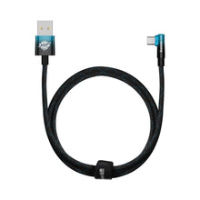 Заредете изображение във визуализатора на галерията – Baseus MVP 2 Elbow-shaped Fast Charging Data Cable USB to Type-C 100W 1m Black+Blue
