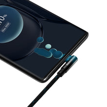 Заредете изображение във визуализатора на галерията – Baseus MVP 2 Elbow-shaped Fast Charging Data Cable USB to Type-C 100W 1m Black+Blue
