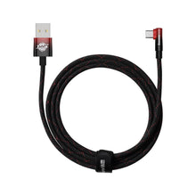 Заредете изображение във визуализатора на галерията – Baseus MVP 2 Elbow-shaped Fast Charging Data Cable USB to Type-C 100W 2m Black+Red
